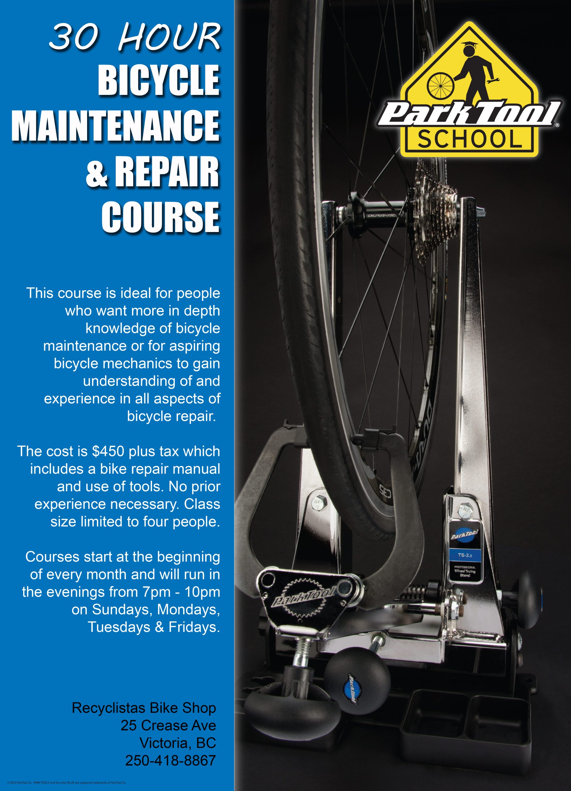 30 Hour Bike Repair Course